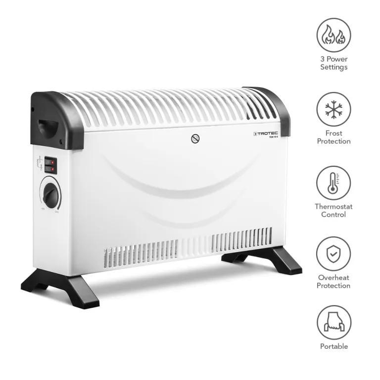 TROTEC Konvektor Heizung TCH 19 E – Heizleistung 750 W / 1250 W / 2000 W – Elektro Heizkörper – Bild 2