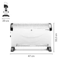 TROTEC Konvektor Heizung TCH 19 E – Heizleistung 750 W / 1250 W / 2000 W – Elektro Heizkörper - Thumbnail 10