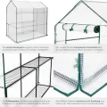 tectake® Gewächshaus mit UV-beständiger PE-Gitterfolie und 4 Metallablagegittern, 186 x 120 x 190 cm, Anzucht Gewächshaus für Tomaten & Pflanzen, Foliengewächshaus schützt vor Kälte, Regen und Frost - Thumbnail 4