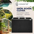 Casaria® Blumenkasten 3 Innentöpfe Polyrattan Herausnehmbar Wasserablauf Outdoor Rechteckig Pflanzkasten Blumentopf Hochbeet Pflanzkübel Schwarz - Thumbnail 4
