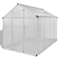 vidaXL Verstärktes Aluminium-Gewächshaus mit Bodenrahmen, Pflanzen, Gemüse, Anzuchthaus, Gartenarbeit, Outdoor-Struktur, UV-beständig, isolierter Hof, 97,1 m² - Thumbnail 3
