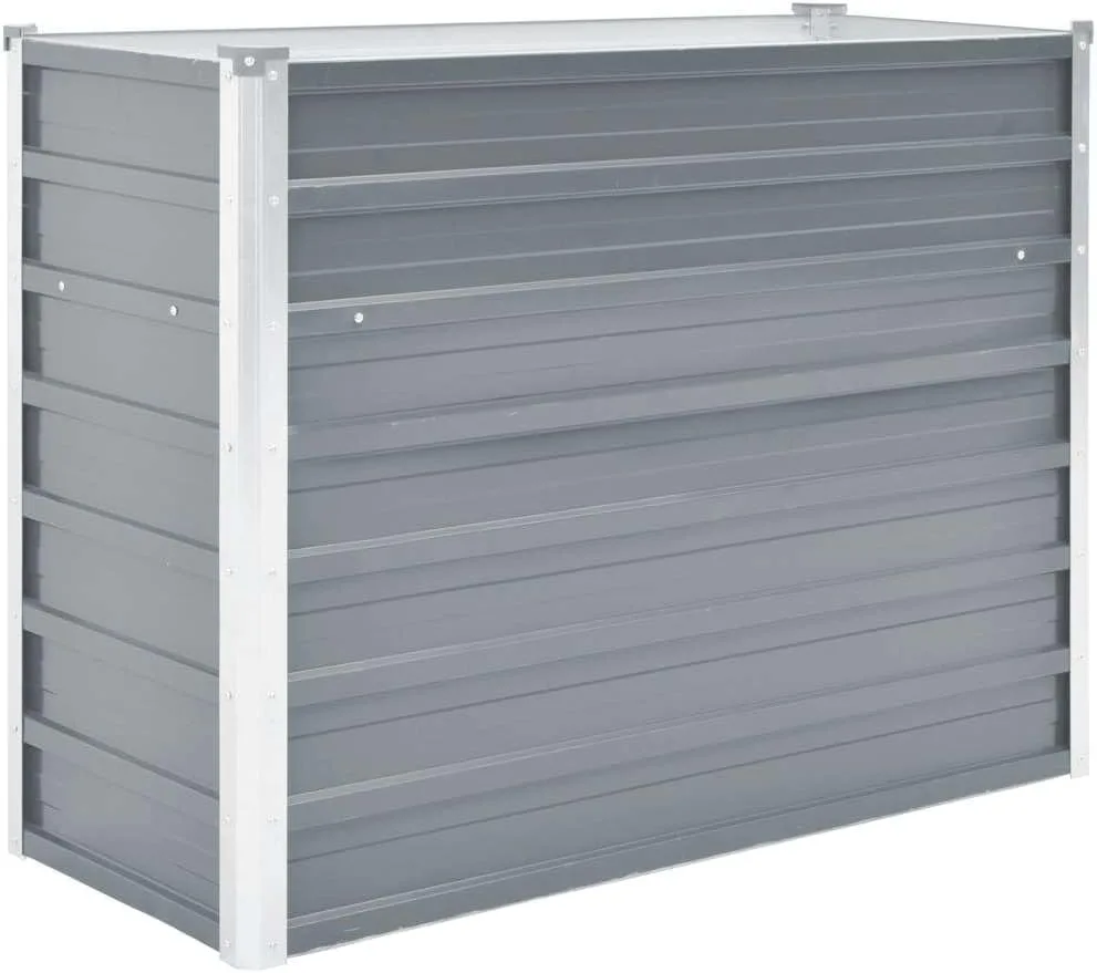 vidaXL Hochbeet Verzinkter Stahl 100x40x77cm Grau Gartenbeet Frühbeet Garten - Bild 1