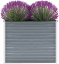 vidaXL Hochbeet Verzinkter Stahl 100x40x77cm Grau Gartenbeet Frühbeet Garten - Thumbnail 3