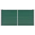 vidaXL Hochbeet Stahl 160x40x77cm Grün Pflanzkasten Blumenkasten Gemüsebeet - Thumbnail 6