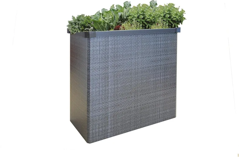 JUWEL Hochbeet Timber XXL (inkl. Thermohauben, Kräuterbeet in Holzoptik, Beetsystem mit hoher Wärmeisolierung, Maße 190x60, Hauben abnehmbar) 20823 – Bild 7