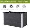 Outsunny Hochbeet Aluminium, Pflanzbeet Frühbeet Gartenbeet Blumenkasten wetterfest, ohne Boden, Pflanzkasten 100x50x55,5cm für Terrasse, Balkon, Blumenkasten für Blumen, Pflanzen, Grau - Thumbnail 5