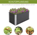 Outsunny Hochbeet Aluminium, Pflanzbeet Frühbeet Gartenbeet Blumenkasten wetterfest, ohne Boden, Pflanzkasten 100x50x55,5cm für Terrasse, Balkon, Blumenkasten für Blumen, Pflanzen, Grau - Thumbnail 3