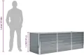 vidaXL Hochbeet Verzinkter Stahl 240x80x77 cm Grau Gartenbeet Pflanzbeet - Thumbnail 5