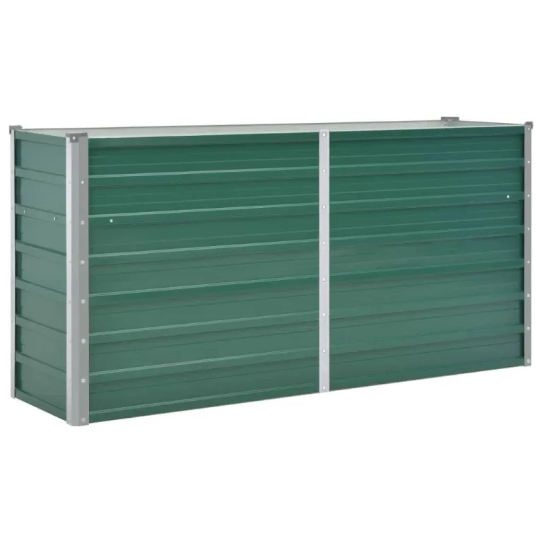 vidaXL Hochbeet Verzinkter Stahl 320x80x45 cm Grün Gartenbeet Pflanzbeet – Bild 9