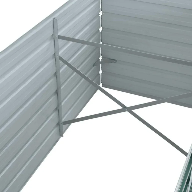 vidaXL Hochbeet Verzinkter Stahl 320x80x77 cm Grün Gartenbeet Pflanzbeet – Bild 6