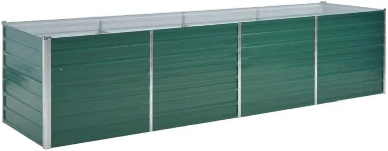 vidaXL Hochbeet Verzinkter Stahl 320x80x77 cm Grün Gartenbeet Pflanzbeet – Bild 2