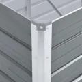 vidaXL Hochbeet Verzinkter Stahl 240x80x45 cm Grau Gartenbeet Pflanzbeet - Thumbnail 7