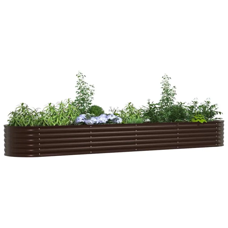 vidaXL Hochbeet Stahl Grau 160x80x81 cm Gemüsebeet Pflanzbeet Frühbeet Garten – Bild 8