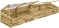 vidaXL Kiefernholz Imprägniert Gewächshaus 200x50x35cm Frühbeet Frühbeetkasten - Thumbnail 4