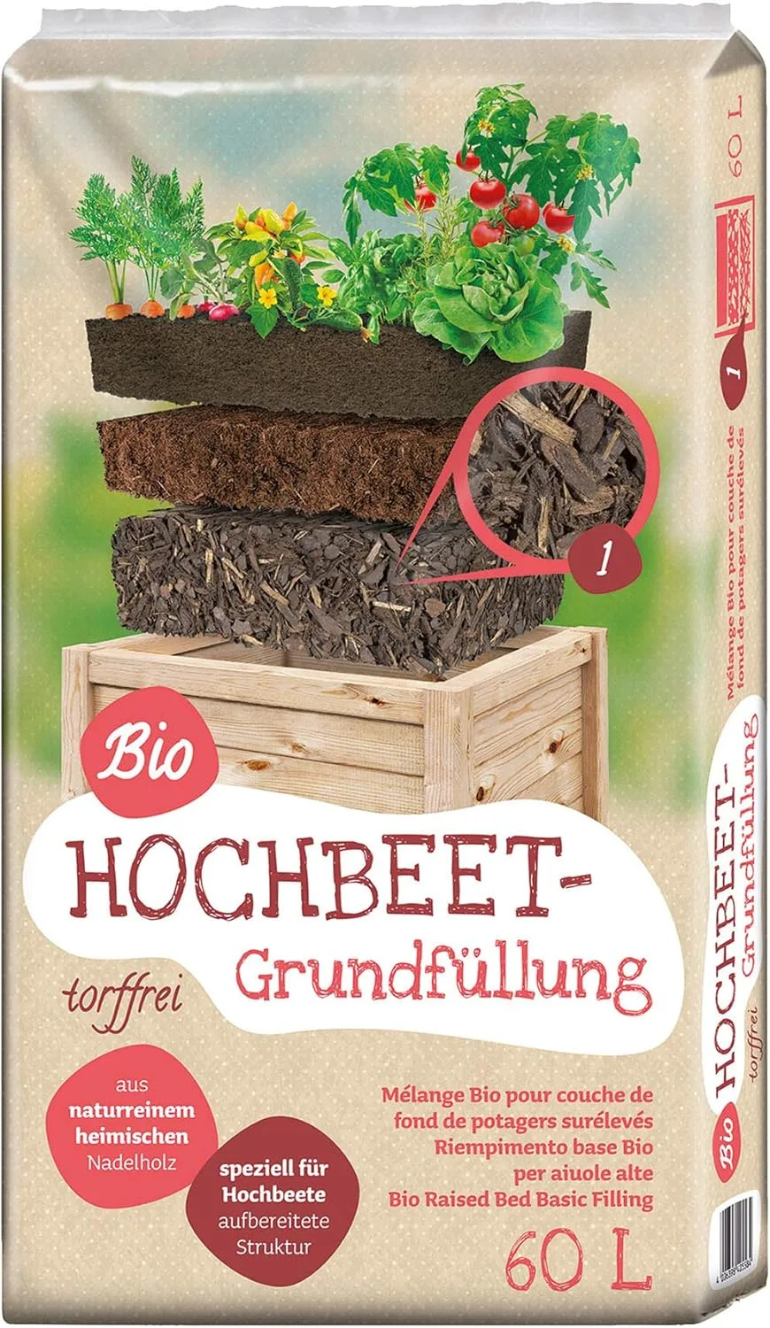 Universal Bio Hochbeet-Grundfüllung 60 Liter - Bild 1