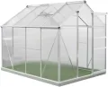 Westmann Aluminium Gewächshaus Flora 68 | Silber | 252x192x201 cm - Thumbnail 5