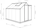 Westmann Aluminium Gewächshaus Flora 68 | Silber | 252x192x201 cm - Thumbnail 8
