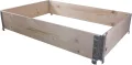 BigDean Hochbeet Paletten Rahmen faltbar 120 x 80 x 19,5 cm LxBxH Gartenbeet Frühbeet Kräutergarten Blumenbeet Pflanzengarten Komposter Natur Naturbelassen Kammergetrocknet Aufsatzrahmen Stecksystem - Thumbnail 1