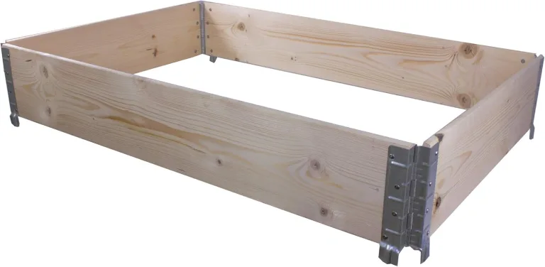 BigDean 3X Hochbeet Palettenrahmen 120x80x20cm groß - Holzrahmen faltbar, steckbar & stapelbar - ideal für Pflanzen, Blumen, Obst, Gemüse & Kräuter – Bild 7