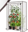 Sekey Gewächshaus Klein 150x100x50 cm, Tomatengewächshaus Foliengewächshaus Tomaten Gewächshaus Balkon Indoor Outdoor - Stabil, Winterfest & Einfach zu montieren, Weiß - Thumbnail 1