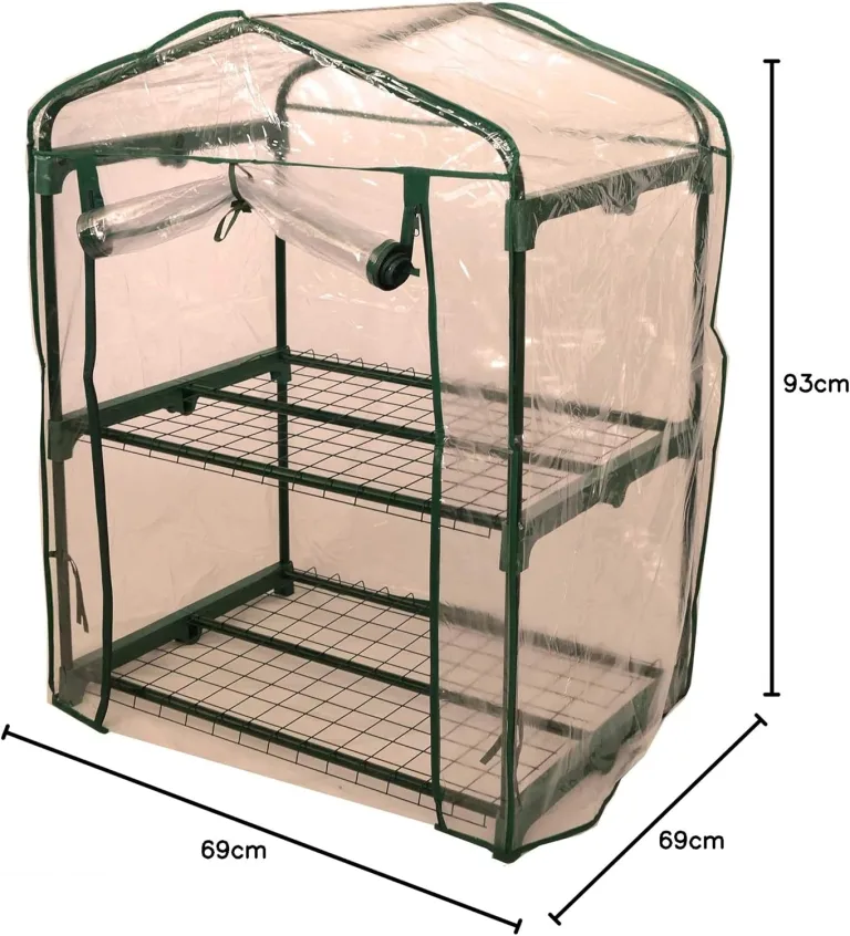 Folien-Gewächshaus 69x49x93 cm Mini-Treibhaus Frühbeet für Balkon – Bild 5