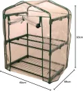 Folien-Gewächshaus 69x49x93 cm Mini-Treibhaus Frühbeet für Balkon - Thumbnail 5