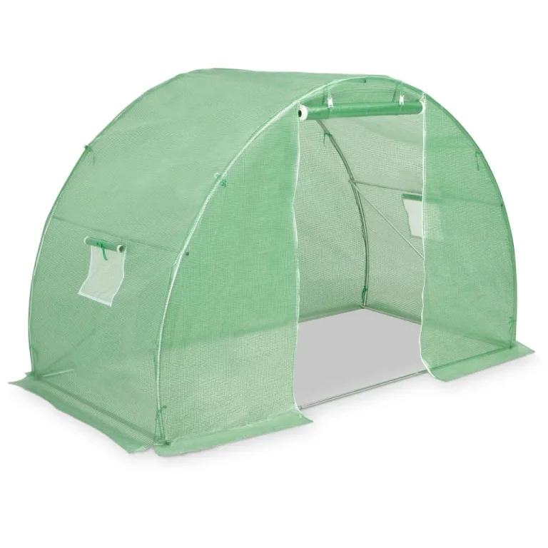vidaXL Gewächshaus 4,5 m² 300x150x200 cm Treibhaus Tomatenhaus Pflanzenhaus – Bild 1