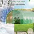 VOUNOT® Gewächshaus Foliengewächshaus Winterfest Tomatenhaus Folientunnel, 6x3x2m 18m² - Thumbnail 3