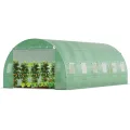 VOUNOT® Gewächshaus Foliengewächshaus Winterfest Tomatenhaus Folientunnel, 6x3x2m 18m² - Thumbnail 1