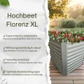 RS Trade Hochbeet Metall Florenz XL, 180×90×90 cm, Garten- & Gemüsehochbeet aus Stahl-Wellblech mit Zink-Aluminium, bodenlos, rostfrei & witterungsbeständig - Thumbnail 6