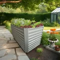 RS Trade Hochbeet Metall Florenz XL, 180×90×90 cm, Garten- & Gemüsehochbeet aus Stahl-Wellblech mit Zink-Aluminium, bodenlos, rostfrei & witterungsbeständig - Thumbnail 3