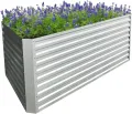RS Trade Hochbeet Metall Florenz XL, 180×90×90 cm, Garten- & Gemüsehochbeet aus Stahl-Wellblech mit Zink-Aluminium, bodenlos, rostfrei & witterungsbeständig - Thumbnail 1