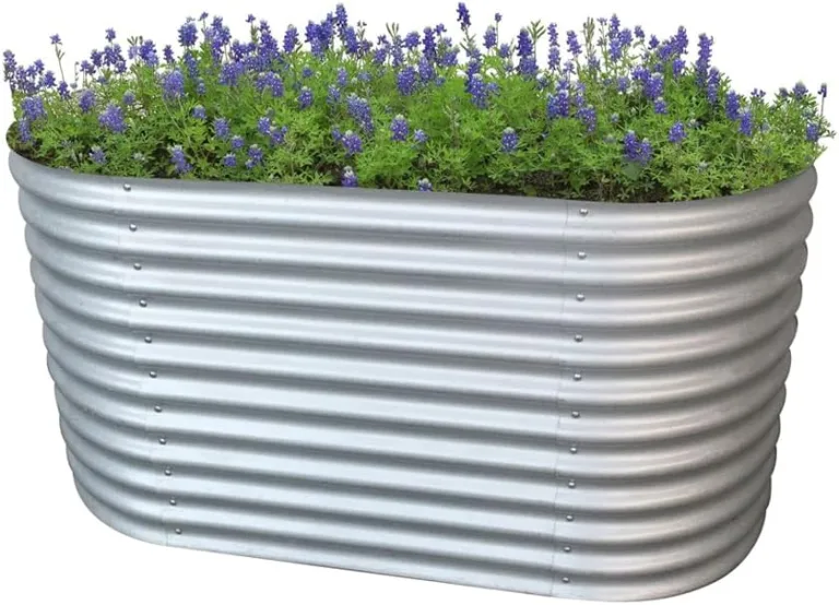 RS Trade Hochbeet Metall Rimini XL, 200×100×82 cm, Garten- & Gemüsehochbeet aus Stahl-Wellblech mit Zink-Aluminium, oval, bodenlos, rostfrei & witterungsbeständig – Bild 2