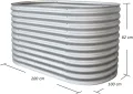 RS Trade Hochbeet Metall Rimini XL, 200×100×82 cm, Garten- & Gemüsehochbeet aus Stahl-Wellblech mit Zink-Aluminium, oval, bodenlos, rostfrei & witterungsbeständig - Thumbnail 5
