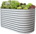 RS Trade Hochbeet Metall Rimini XL, 200×100×82 cm, Garten- & Gemüsehochbeet aus Stahl-Wellblech mit Zink-Aluminium, oval, bodenlos, rostfrei & witterungsbeständig - Thumbnail 8