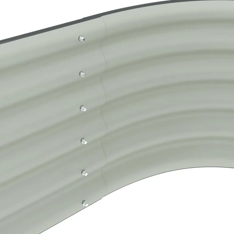 vidaXL Hochbeet Stahl Grau 400x80x44 cm Gemüsebeet Pflanzbeet Frühbeet Garten – Bild 5