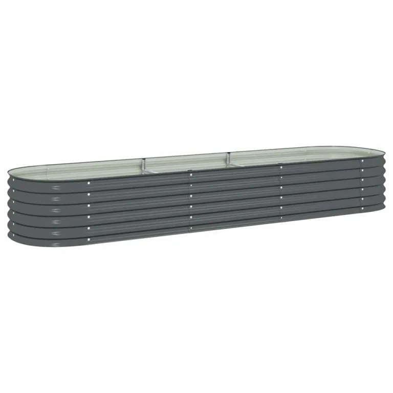 vidaXL Hochbeet Stahl Silbern 80x80x81 cm Gemüsebeet Pflanzbeet Pflanzkasten – Bild 8