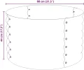 vidaXL Hochbeet, 80 x 80 x 44 cm, verzinkter Stahl, silberfarben, Blumenkasten - Thumbnail 4