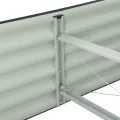vidaXL Hochbeet Stahl Grau 240x80x44 cm Gemüsebeet Pflanzbeet Frühbeet Garten - Thumbnail 4