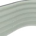 vidaXL Hochbeet Stahl Grau 240x80x44 cm Gemüsebeet Pflanzbeet Frühbeet Garten - Thumbnail 5