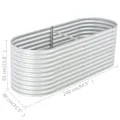 vidaXL Hochbeet Stahl Silbern 240x80x81 cm Gemüsebeet Pflanzbeet Pflanzkasten - Thumbnail 7