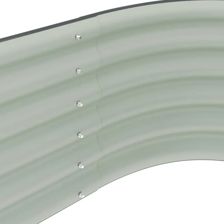 vidaXL Hochbeet Stahl Grau 160x80x44 cm Gemüsebeet Pflanzbeet Frühbeet Garten – Bild 4