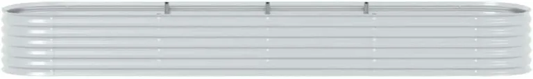 vidaXL Hochbeet Stahl Silbern 400x80x44 cm Gemüsebeet Pflanzbeet Pflanzkasten – Bild 5