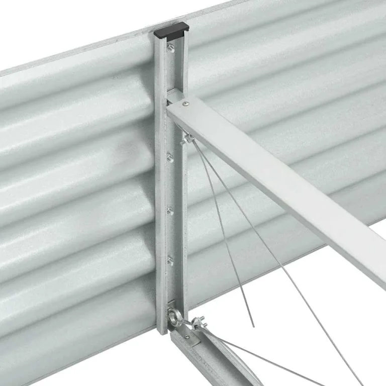 vidaXL Hochbeet Stahl Silbern 400x80x44 cm Gemüsebeet Pflanzbeet Pflanzkasten – Bild 7