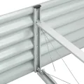 vidaXL Hochbeet Stahl Silbern 400x80x44 cm Gemüsebeet Pflanzbeet Pflanzkasten - Thumbnail 7