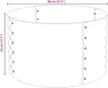 vidaXL Hochbeet Stahl Grau 80x80x44 cm Gemüsebeet Pflanzbeet Frühbeet Garten - Thumbnail 4