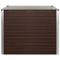 Hochbeet 100x100x77 cm aus verzinktem Stahl braunes Metall Pflanzkübel für Balkon Garten mit offenem Boden Modernes Design Robust & langlebig für Outdoor Küche Flur - Thumbnail 6