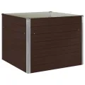 Hochbeet 100x100x77 cm aus verzinktem Stahl braunes Metall Pflanzkübel für Balkon Garten mit offenem Boden Modernes Design Robust & langlebig für Outdoor Küche Flur - Thumbnail 10