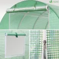 VOUNOT® Gewächshaus Foliengewächshaus Winterfest Tomatenhaus Folientunnel, 4x3x2m 12m² Grün - Thumbnail 7