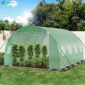 VOUNOT® Gewächshaus Foliengewächshaus Winterfest Tomatenhaus Folientunnel, 4x3x2m 12m² Grün - Thumbnail 3